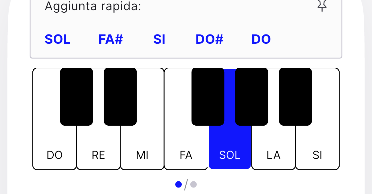 Aggiunta rapida con gli accordi già usati nella canzone