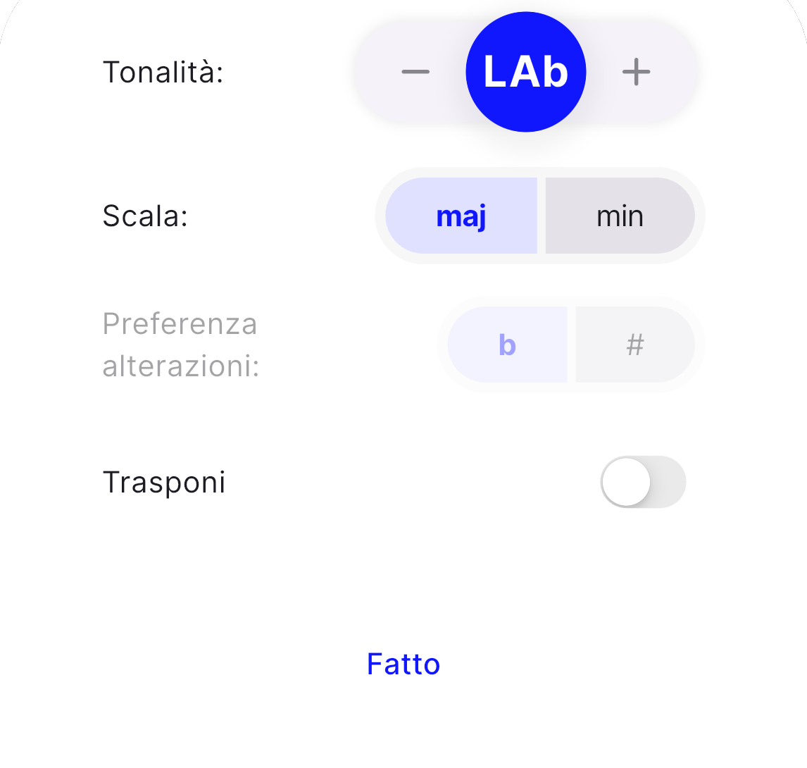 In LAb la Preferenza alterazioni è disattivata